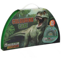 trusa de colorat dino semicirculara 51 buc
