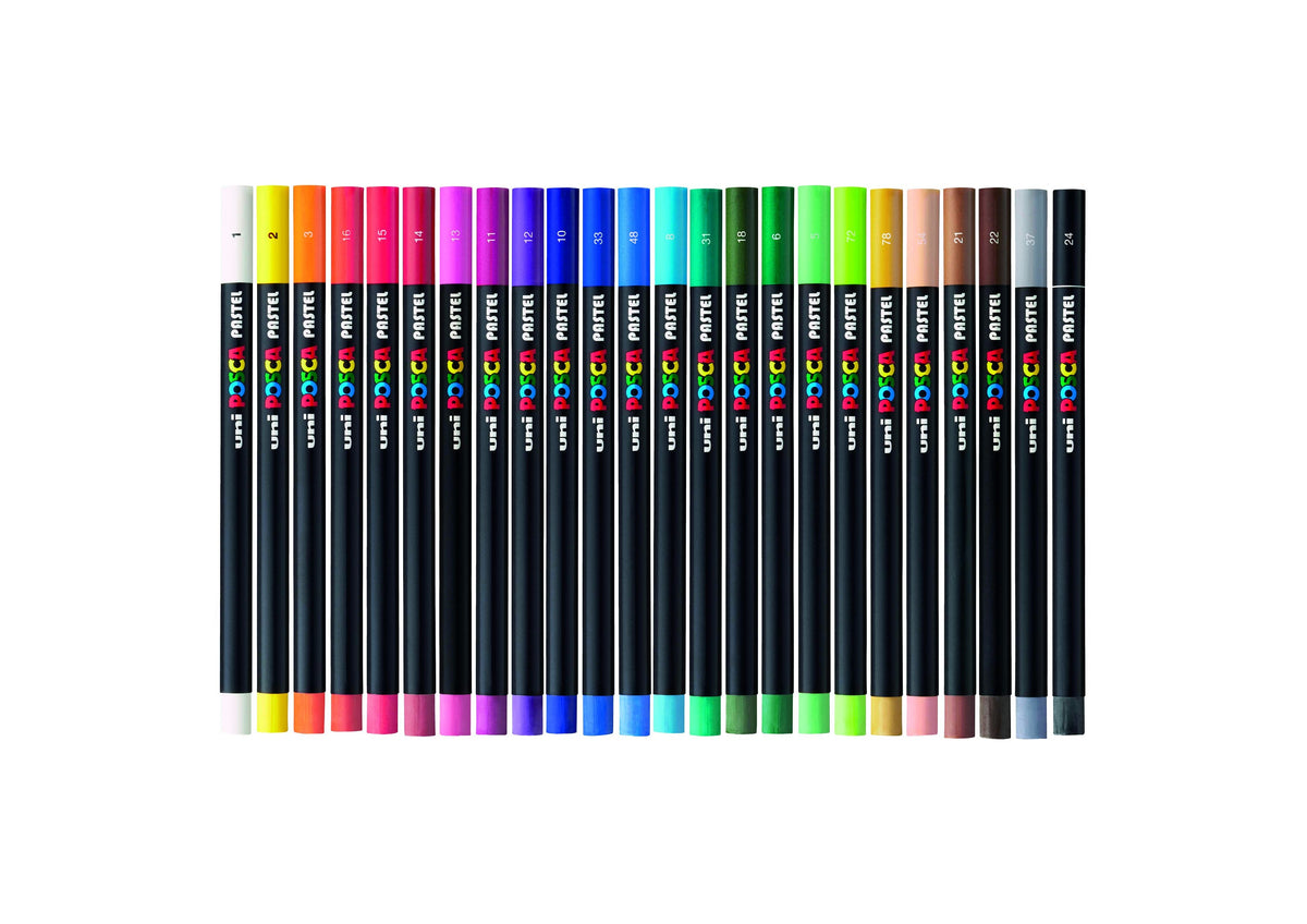 Pasteluri cerate Posca KPA-100 24C, set, culori asortate