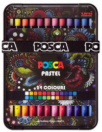 Pasteluri cerate Posca KPA-100 24C, set, culori asortate
