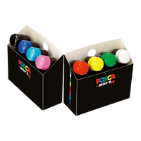 Set markere Posca PCM-22 8C MOP´R, 3 – 19 mm, culori asortate (8 buc)
