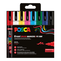 Posca set markere PC-5BR, 1 – 4 mm, culori de bază – 8 buc