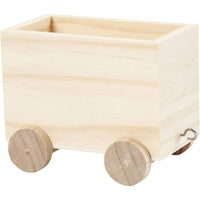 vagon de tren din lemn pentru decorare 10 cm