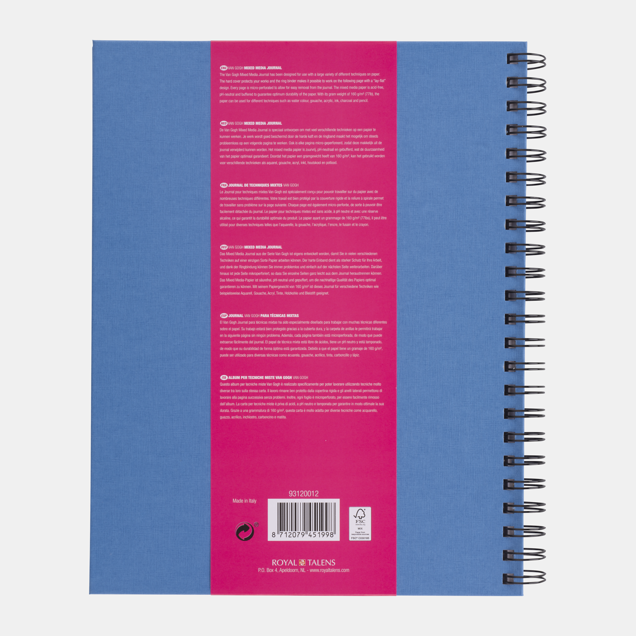 ROYAL TALENS Van Gogh Mix Media bloc 160 g/m² 50 file A4 lipit