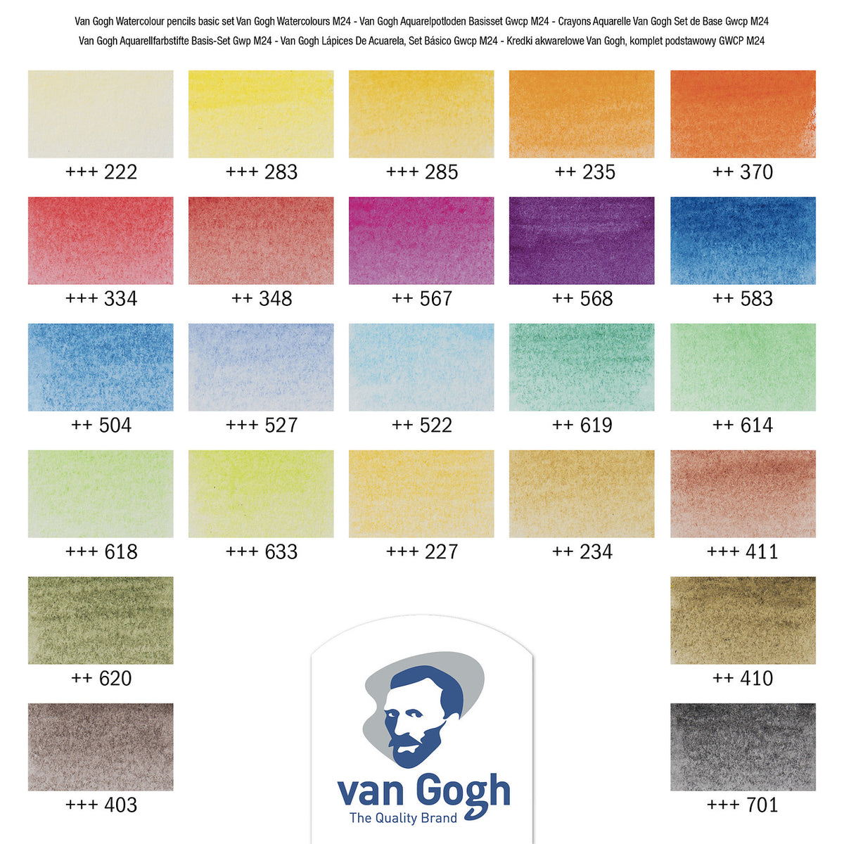 ROYAL TALENS Van Gogh set de creioane colorate acuarelabile 24 buc