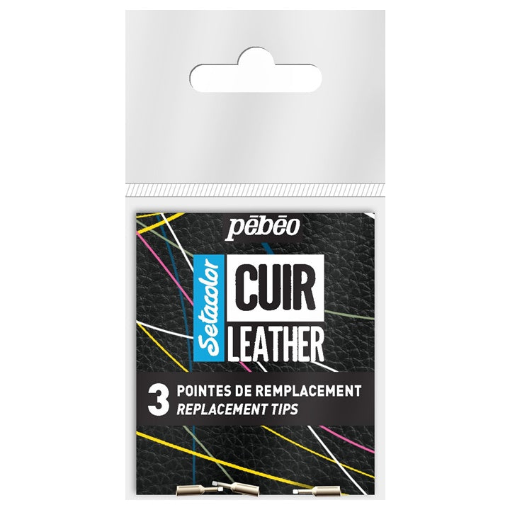 varfuri metalice de rezerva pentru markere de piele pebeo setacolor 3 buc ro pbo295689