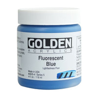 Vopsea acrilică fluorescentă cu corp greu GOLDEN – 4605 albastru
