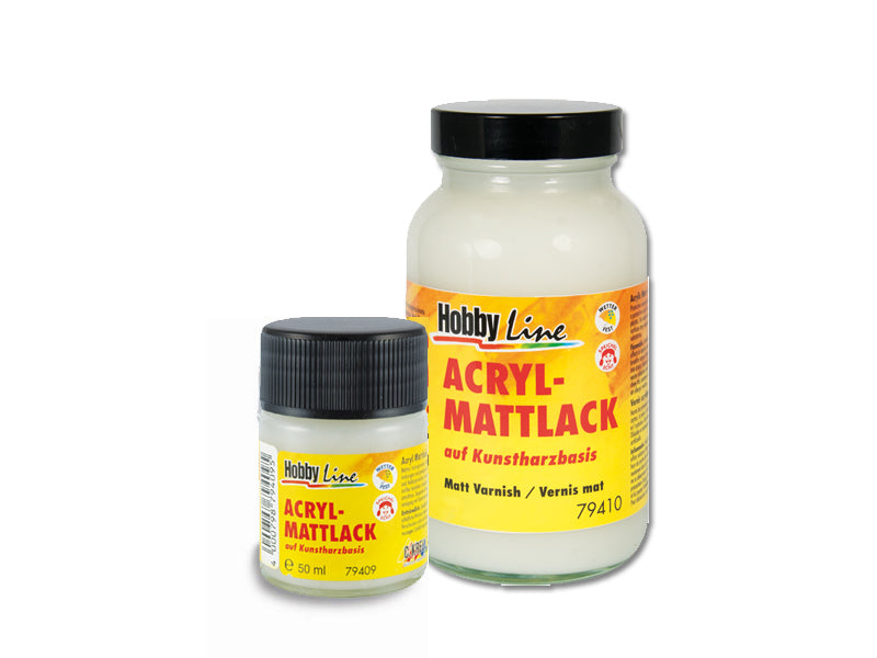 vernis acrilic mat 50 250 ml pe baza de smoala sintetica hobby line ro krl79mat