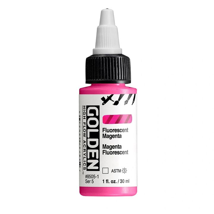 vopsea acrilica fluorescenta golden high flow 30 ml ro gdnhffl30