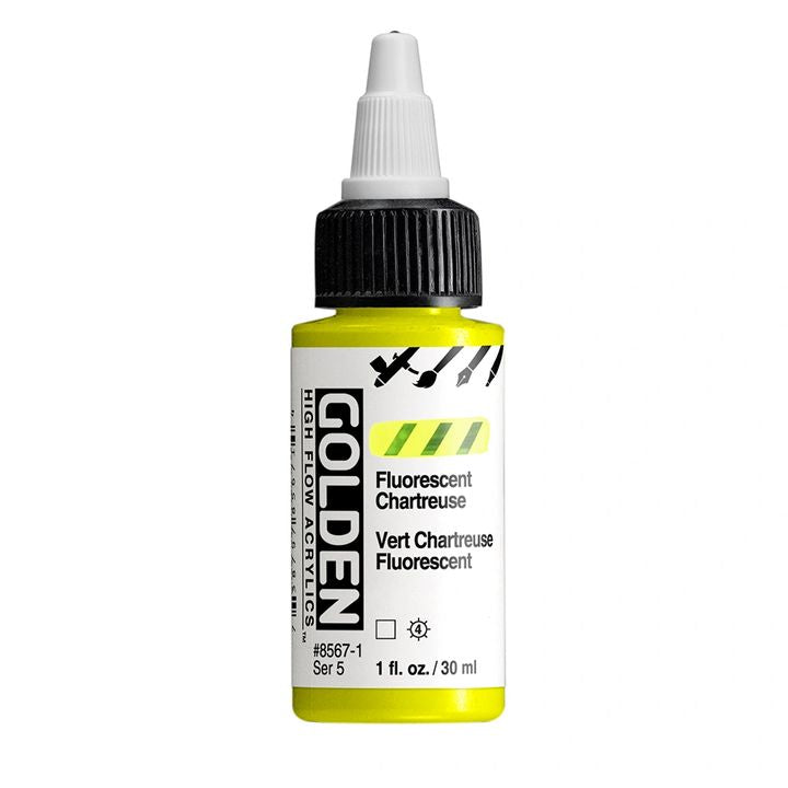 vopsea acrilica fluorescenta golden high flow 30 ml ro gdnhffl30