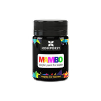 Vopsea acrilică MAMBO pentru textile și piele 50ml - 23 mars negru