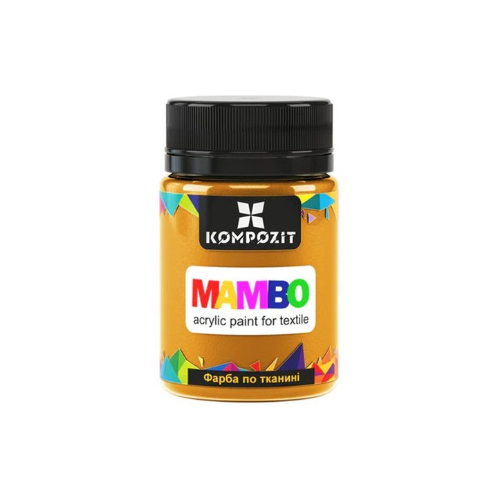 Vopsea acrilică MAMBO pentru textile și piele 50ml - 6 galben ocru