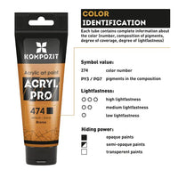 vopsea acrilica metalica acryl pro art composite 75 ml ro kztmetallic75