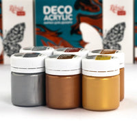 vopsea acrilica metalizata pentru decorațiuni 6x20ml rosa talent