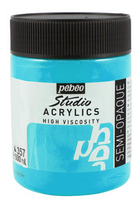 Vopsea acrilică Pebeo Studio 500 ml – Albastru-verde iridescent