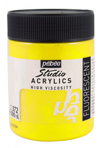 Vopsea acrilică Pebeo Studio 500 ml – Galben fluorescent