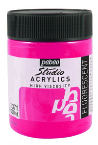 Vopsea acrilică Pebeo Studio 500 ml – Roz fluorescent