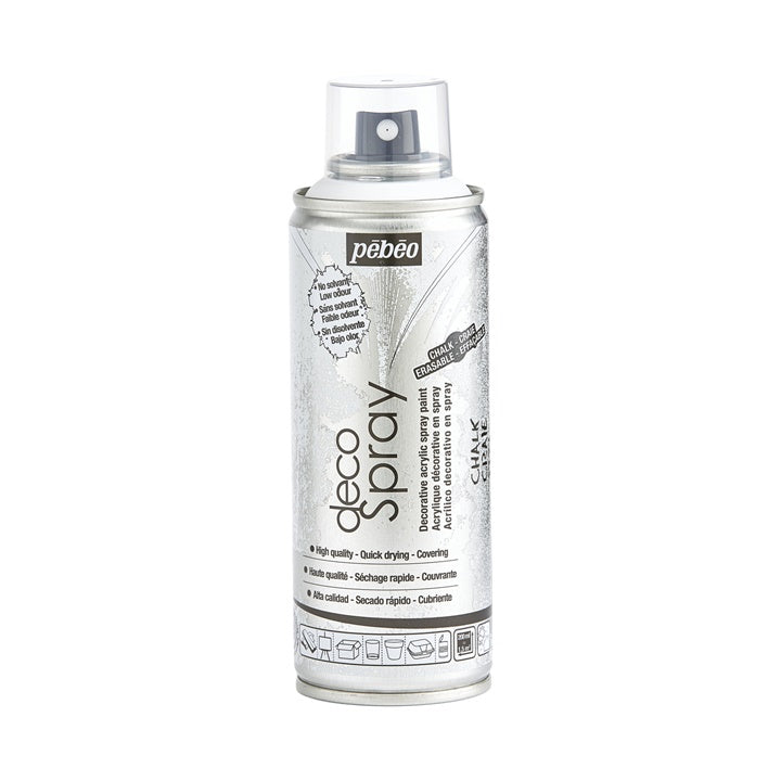 vopsea acrilica spray pentru creta pebeo 200 ml alb ro pbon094001