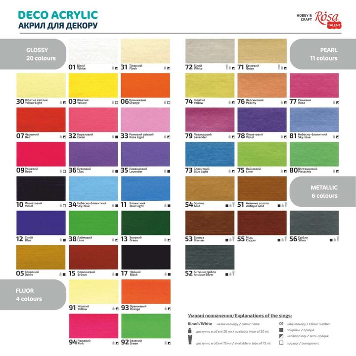 vopsea decorativa acrilica rosa talent pearl 20 ml ro rsk220