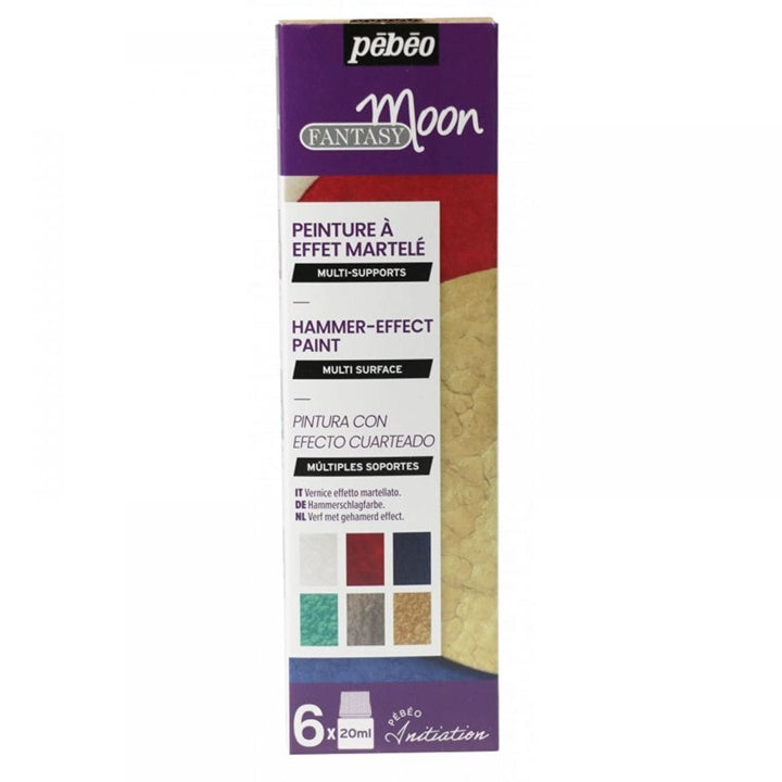 vopsea efecte pebeo fantasy moon moon hammer effect set 6 x 20 ml ro pbo756441