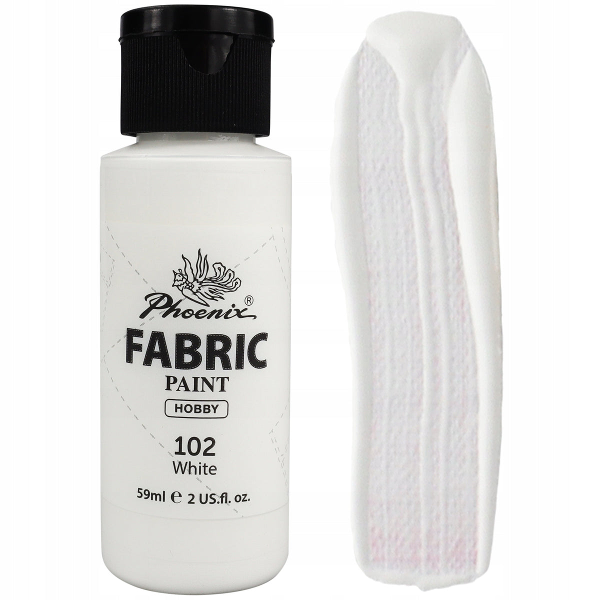 Vopsea pentru textile Phoenix 59 ml albă