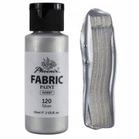 Vopsea pentru textile Phoenix 59 ml argintie 120