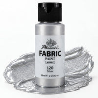 Vopsea pentru textile Phoenix 59 ml argintie 120