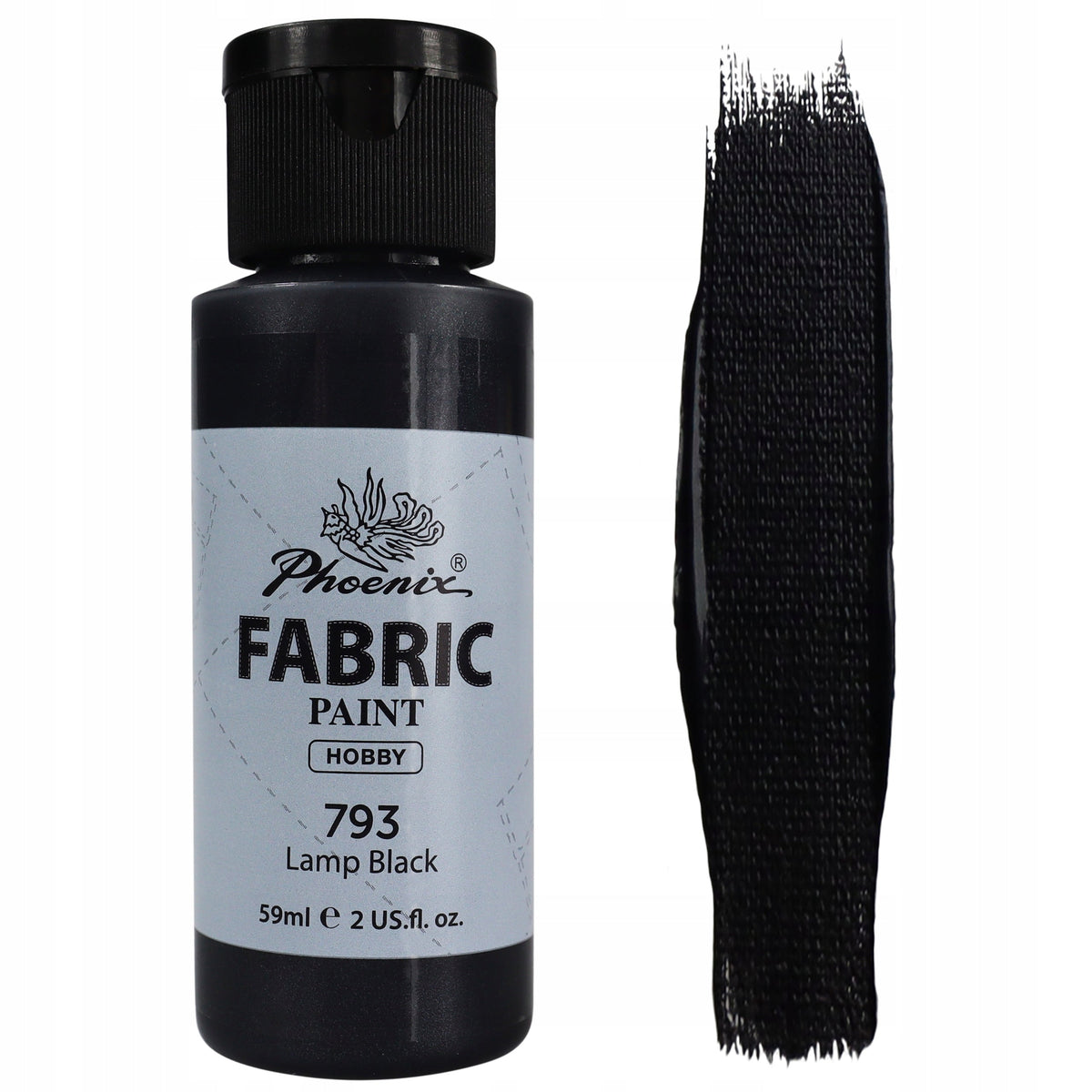 Vopsea pentru textile Phoenix 59 ml – negru de lampă