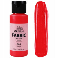 Vopsea pentru textile Phoenix 59 ml roșu stacojiu 302