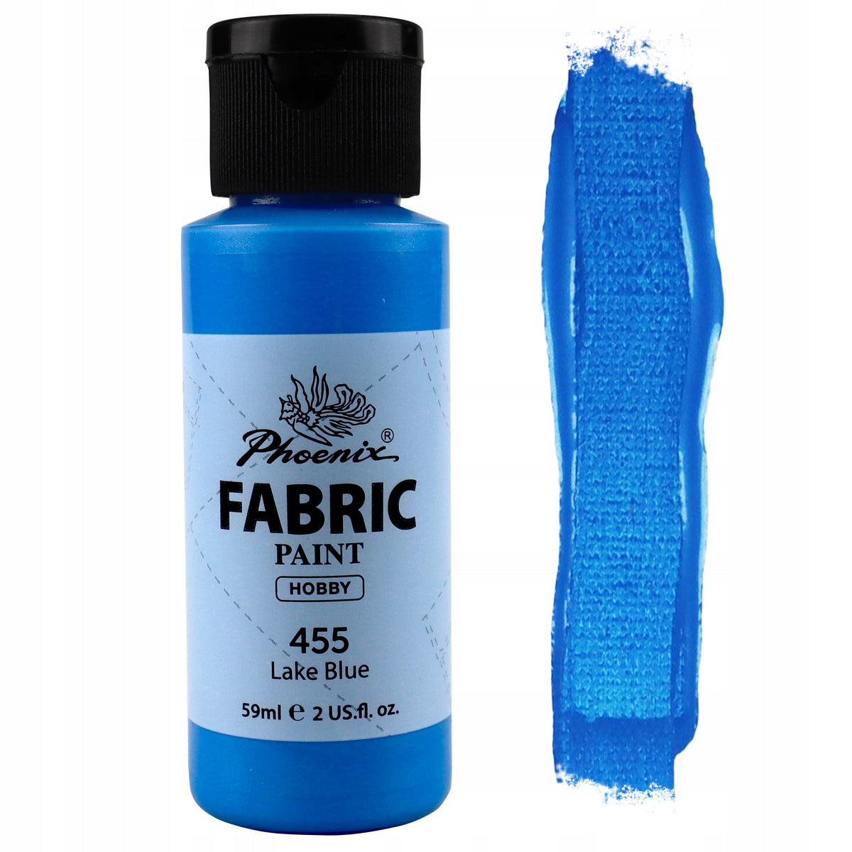Vopsea pentru textile Phoenix, albastru lac 59 ml – 455
