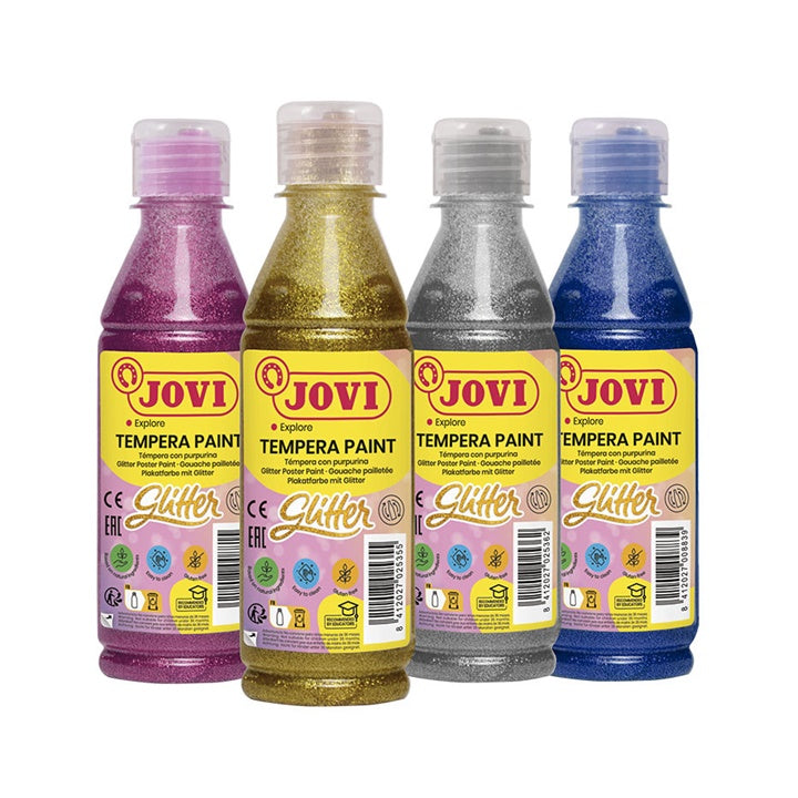 vopsea tempera lichida cu sclipici jovi 250 ml ro jov517