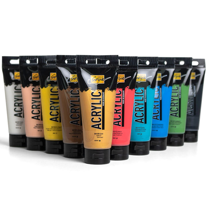vopsele acrilice solo goya artmie gold matches set de 10 x 100 ml ro artkrlgm84198