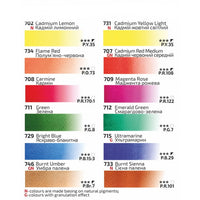 vopsele de acuarela monopigmentate rosa gallery 12x2 5 ml ro rsk340113