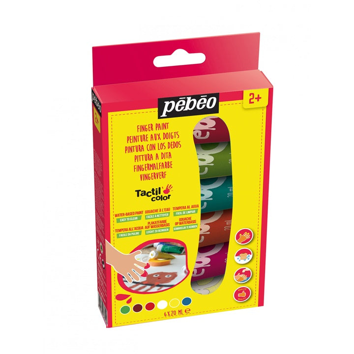 vopsele pentru degete pebeo tactilcolor 6 x 20 ml ro pbo636801