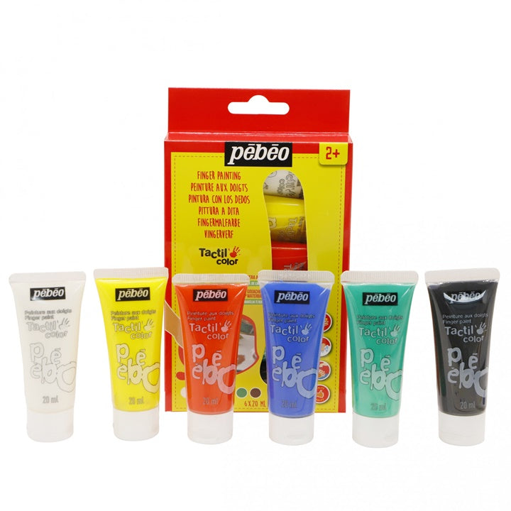 vopsele pentru degete pebeo tactilcolor 6 x 20 ml ro pbo636801