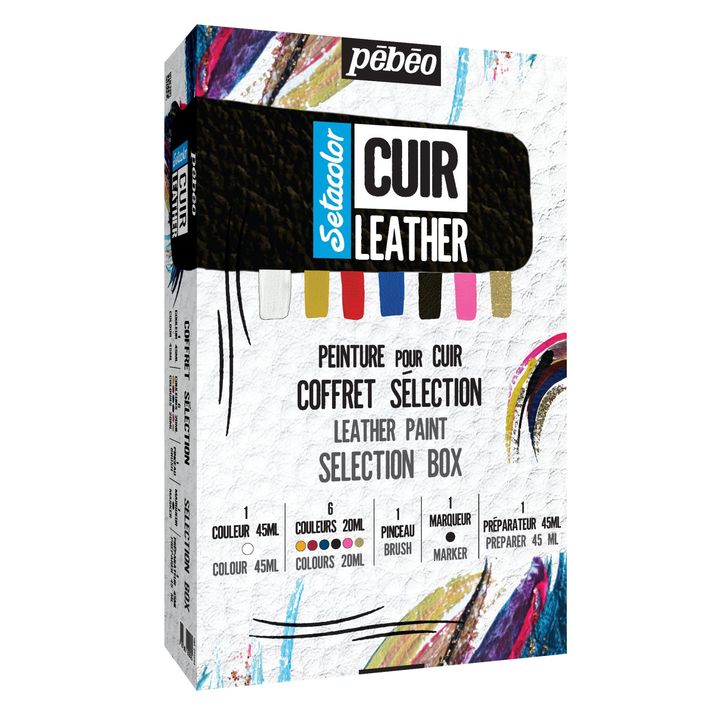 vopsele pentru piele pebeo setacolor set de selectie 10 buc ro pbo295682