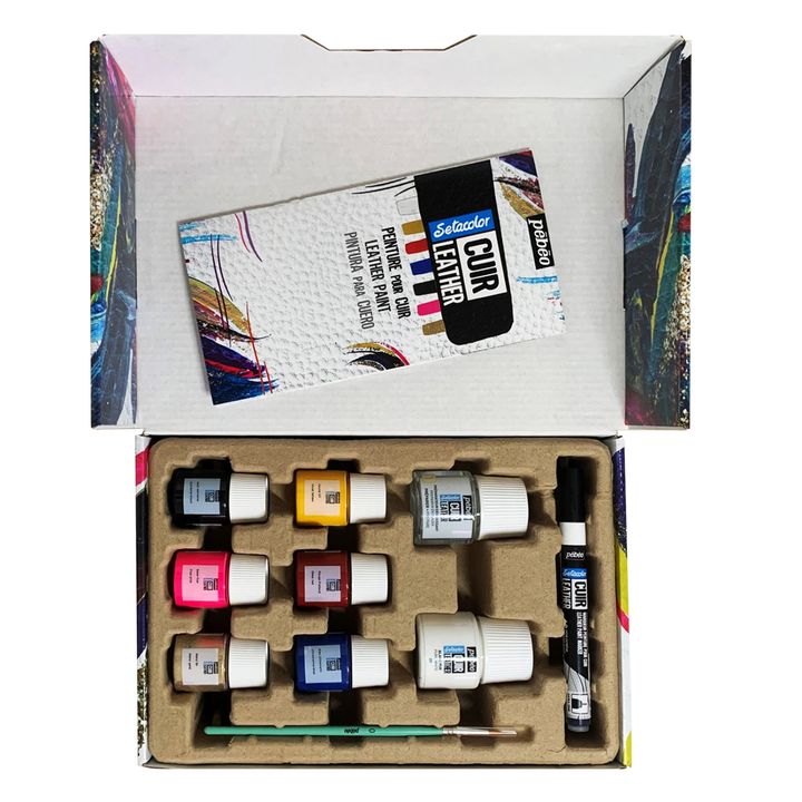 vopsele pentru piele pebeo setacolor set de selectie 10 buc ro pbo295682