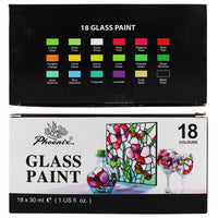 Vopsele pentru sticlă Phoenix - set 18 x 30 ml
