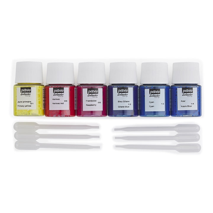 vopsele pentru textile usoare pebeo setacolor 6 x 20 ml ro pbo756483