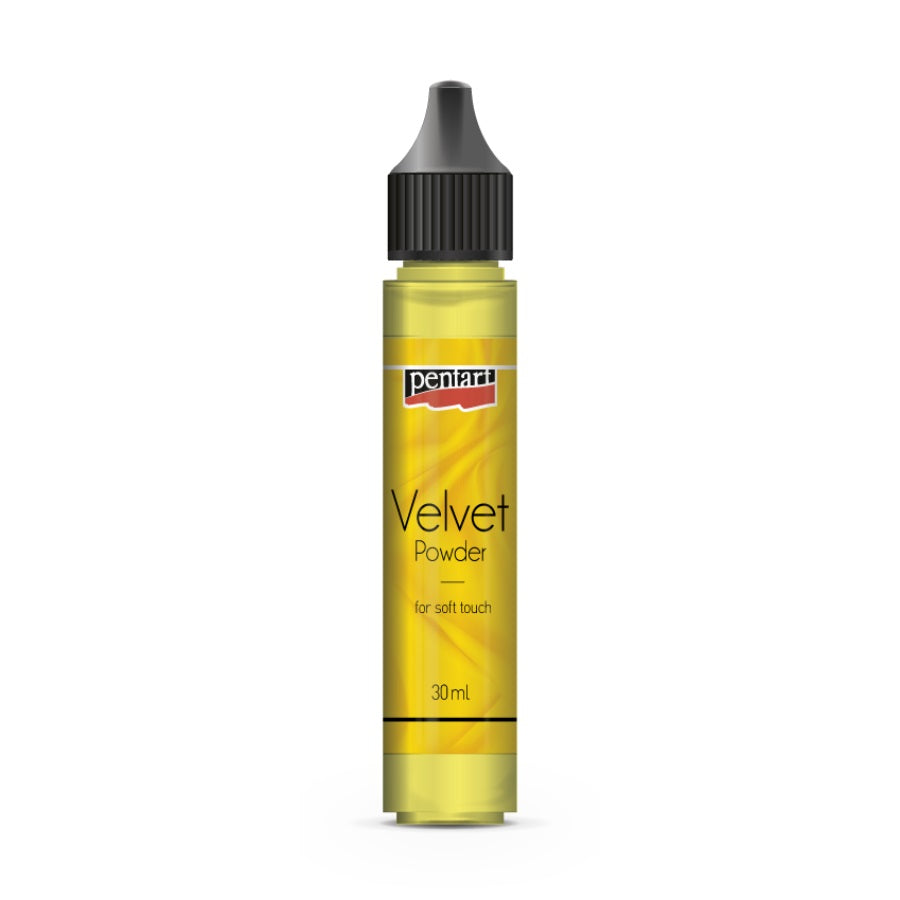 Pudră cu efect catifelat pentru decorare Pentart – Citrine