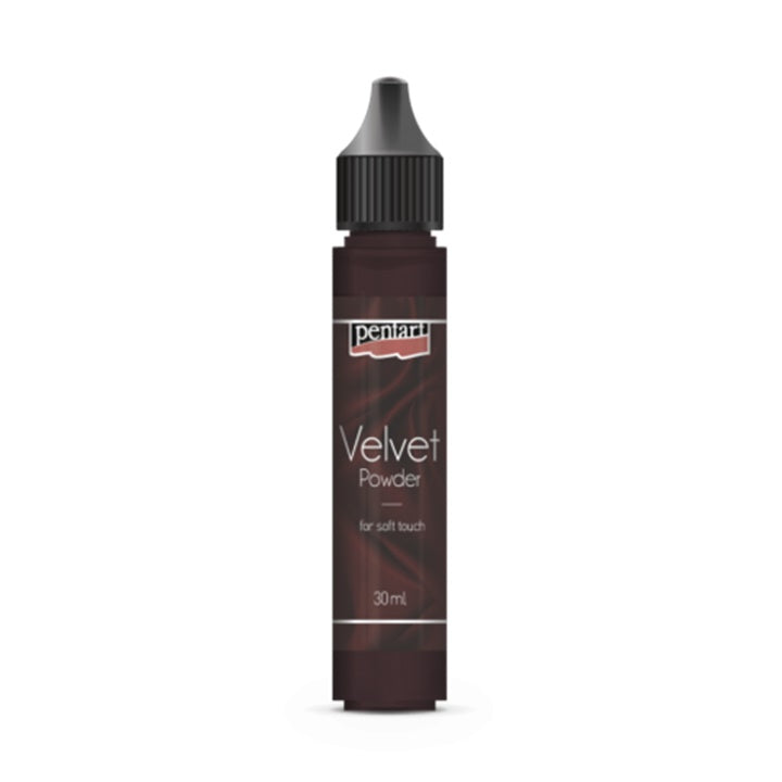 Pudră cu efect catifelat pentru decorare Pentart – Earthy brown
