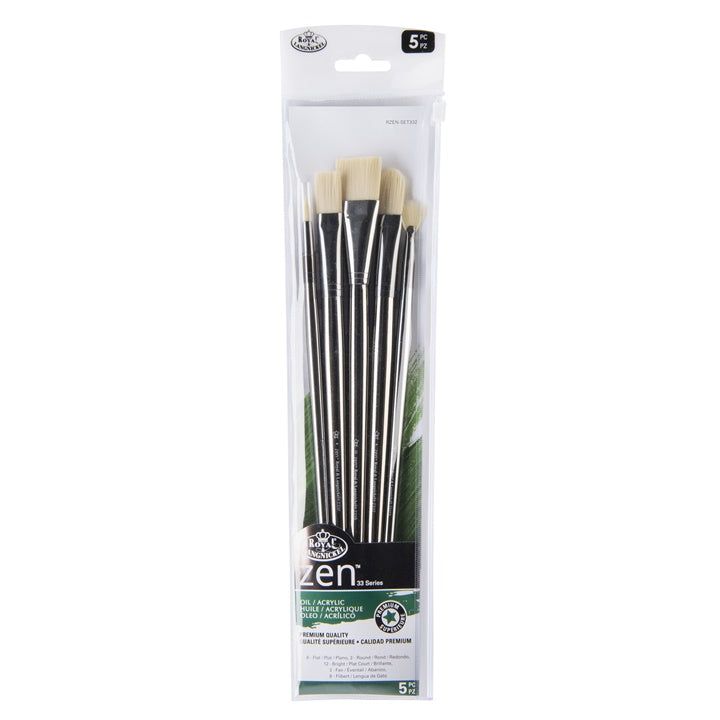 zen series 33 set de pensule pentru vopsele acrilice si ulei ro rlgrzen set332