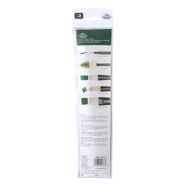 zen series 33 set de pensule pentru vopsele acrilice si ulei ro rlgrzen set332
