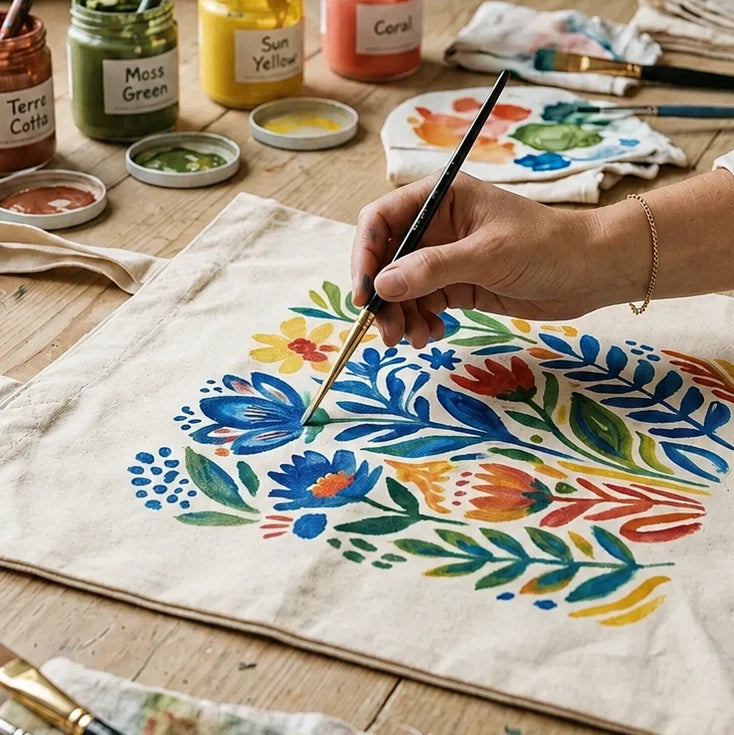 Decorarea țesăturilor cu vopsele pentru textile