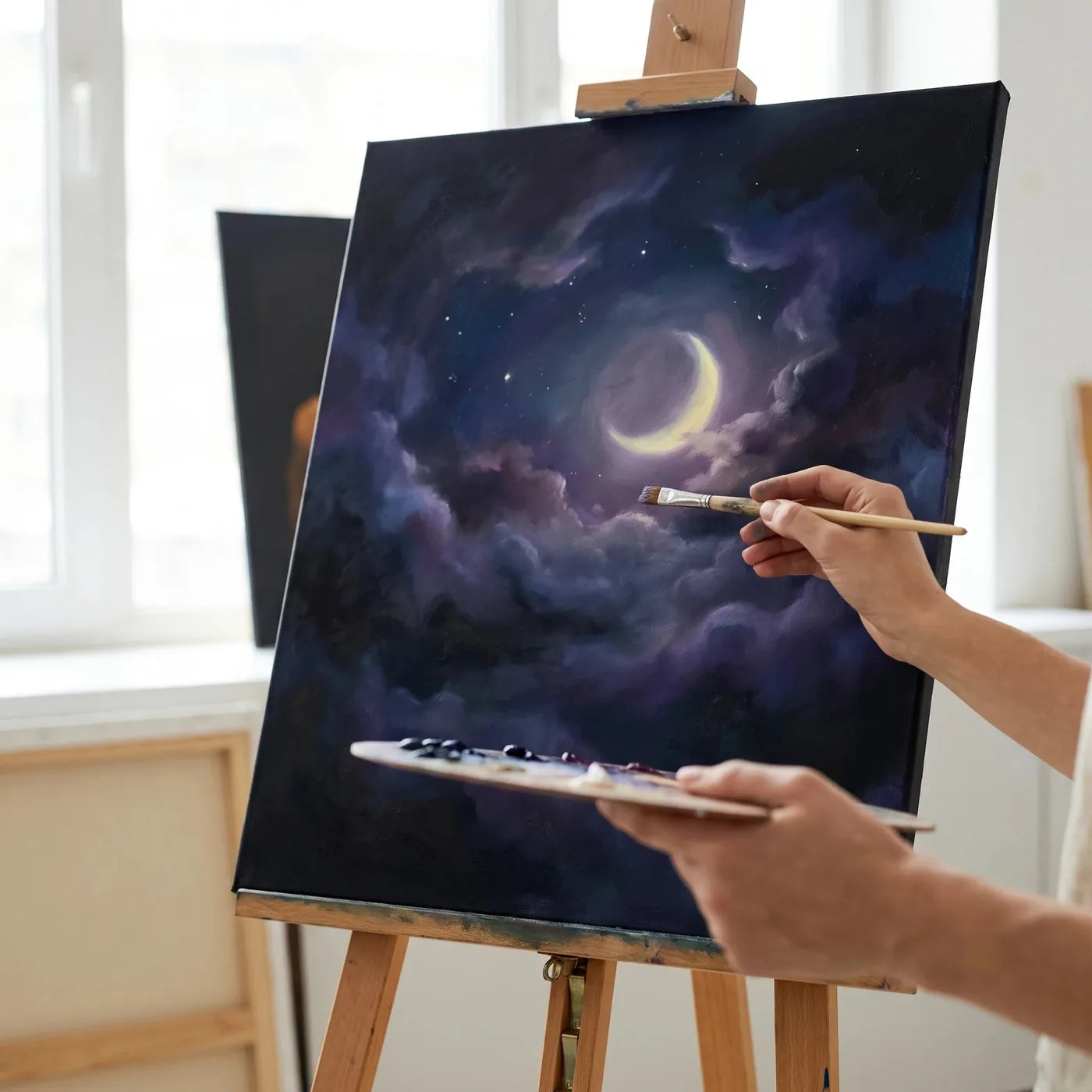 Pictură în ulei pe pânză neagră PROFI ARTMIE