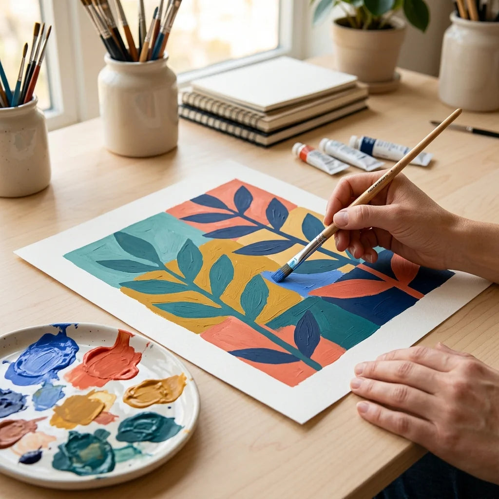 Guașă pe hârtie