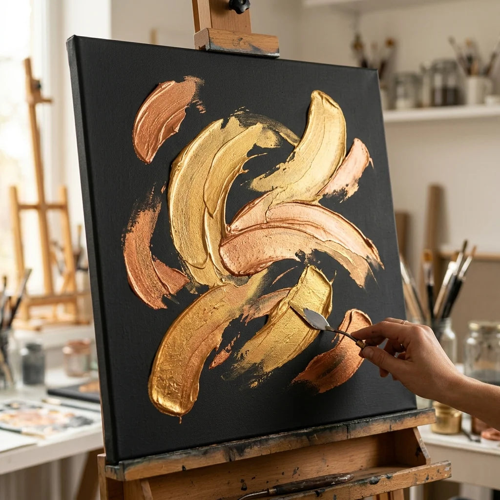Accente metalice cu acrilice El Greco
