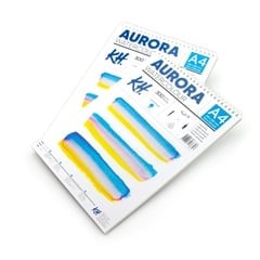 Bloc acuarelă AURORA cold press cu spirală - 12 coli | formate diferite