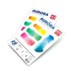 Bloc acuarelă AURORA hot press - 12 coli | formate diferite