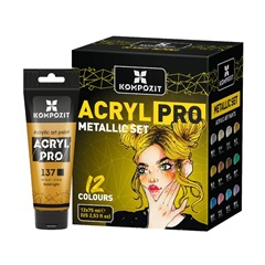 ACRYL PRO METALLIC Set de vopsele acrilice ACRYL PRO METALLIC