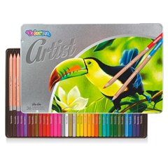 Creioane colorate Colorino Artist în cutie de tablă - set de 36